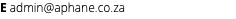 E admin@aphane.co.za 